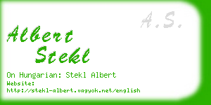 albert stekl business card